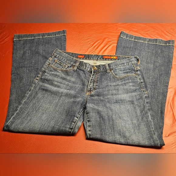 X2 Quality Denim Eva Full Leg Flare Low Rise sz10 E.U.C. - Picture 1 of 10